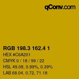 カラーコード: RGB 198.3 162.4 1 | qconv.com