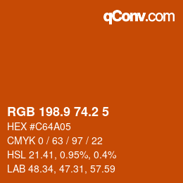 Color code: RGB 198.9 74.2 5 | qconv.com