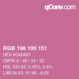 Color code: RGB 198 106 151 | qconv.com