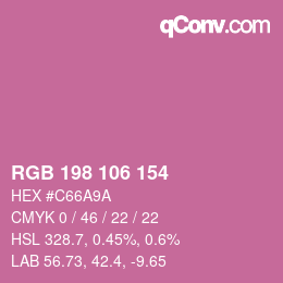 Color code: RGB 198 106 154 | qconv.com