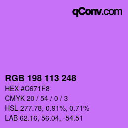 Color code: RGB 198 113 248 | qconv.com