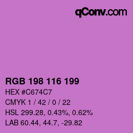 Color code: RGB 198 116 199 | qconv.com