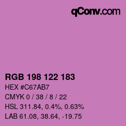 カラーコード: RGB 198 122 183 | qconv.com