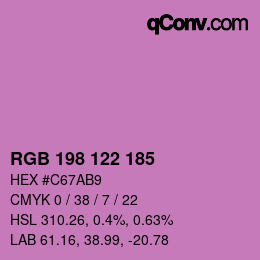 Color code: RGB 198 122 185 | qconv.com