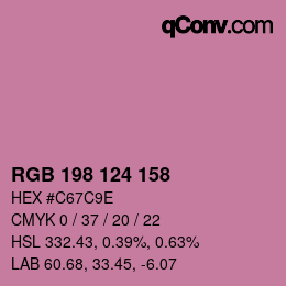 Color code: RGB 198 124 158 | qconv.com