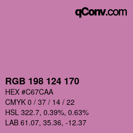 颜色代码: RGB 198 124 170 | qconv.com
