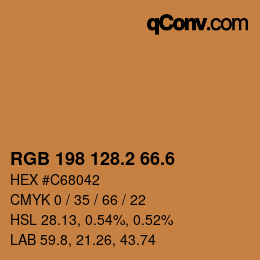 カラーコード: RGB 198 128.2 66.6 | qconv.com