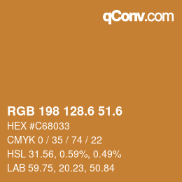 カラーコード: RGB 198 128.6 51.6 | qconv.com