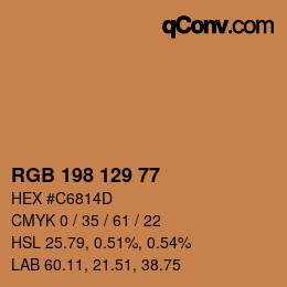 Farbcode: RGB 198 129 77 | qconv.com
