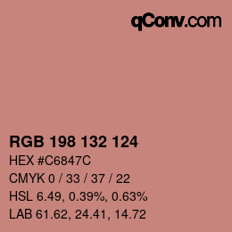 Farbcode: RGB 198 132 124 | qconv.com