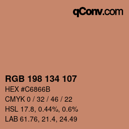 Color code: RGB 198 134 107 | qconv.com