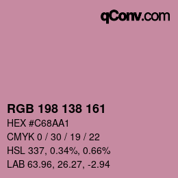 Farbcode: RGB 198 138 161 | qconv.com