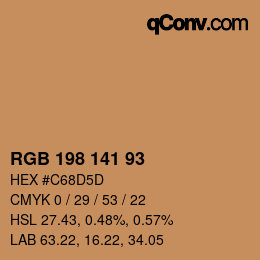 Farbcode: RGB 198 141 93 | qconv.com