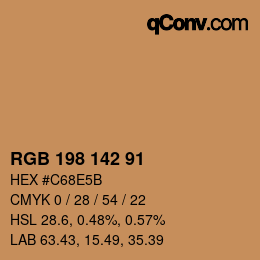 Farbcode: RGB 198 142 91 | qconv.com