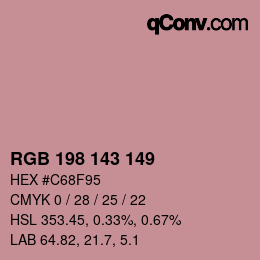 Color code: RGB 198 143 149 | qconv.com