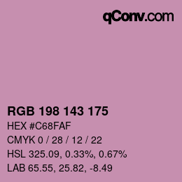Farbcode: RGB 198 143 175 | qconv.com