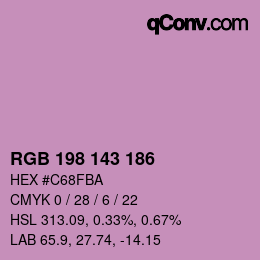 Color code: RGB 198 143 186 | qconv.com