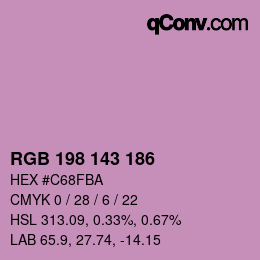 Color code: RGB 198 143 186 | qconv.com