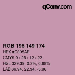 Color code: RGB 198 149 174 | qconv.com