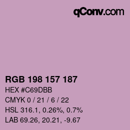 Farbcode: RGB 198 157 187 | qconv.com