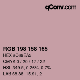Color code: RGB 198 158 165 | qconv.com