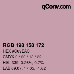 Color code: RGB 198 158 172 | qconv.com