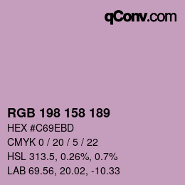 カラーコード: RGB 198 158 189 | qconv.com