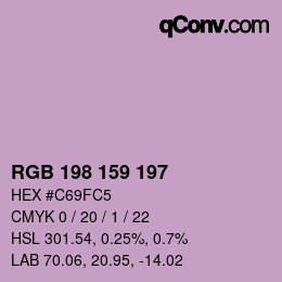 Farbcode: RGB 198 159 197 | qconv.com