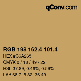カラーコード: RGB 198 162.4 101.4 | qconv.com