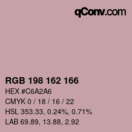 Color code: RGB 198 162 166 | qconv.com