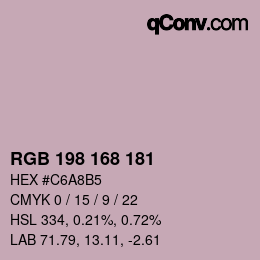 Color code: RGB 198 168 181 | qconv.com