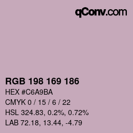 Código de color: RGB 198 169 186 | qconv.com