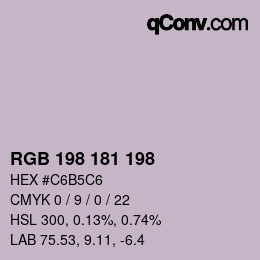 カラーコード: RGB 198 181 198 | qconv.com