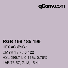 Color code: RGB 198 185 199 | qconv.com