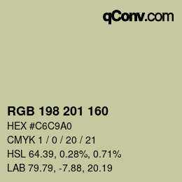 Farbcode: RGB 198 201 160 | qconv.com