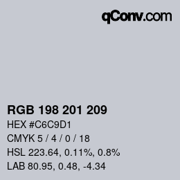 Color code: RGB 198 201 209 | qconv.com