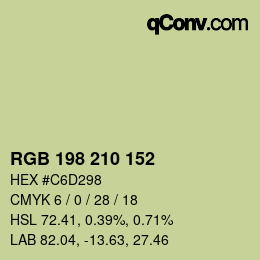 Color code: RGB 198 210 152 | qconv.com