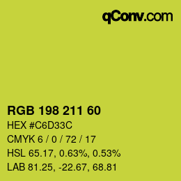 Farbcode: RGB 198 211 60 | qconv.com