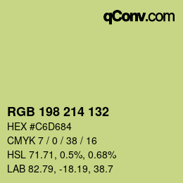 Código de color: RGB 198 214 132 | qconv.com