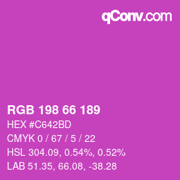 Código de color: RGB 198 66 189 | qconv.com