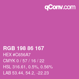 Color code: RGB 198 86 167 | qconv.com