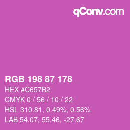 Color code: RGB 198 87 178 | qconv.com