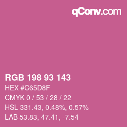 Farbcode: RGB 198 93 143 | qconv.com