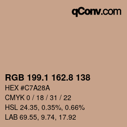 Color code: RGB 199.1 162.8 138 | qconv.com