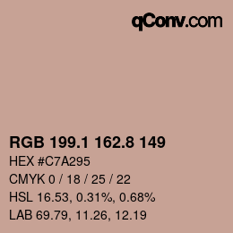 Color code: RGB 199.1 162.8 149 | qconv.com