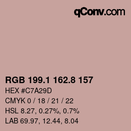 Color code: RGB 199.1 162.8 157 | qconv.com