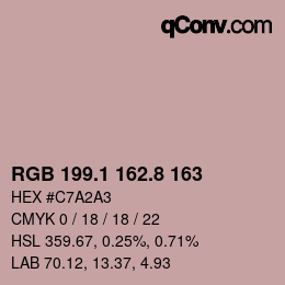 Farbcode: RGB 199.1 162.8 163 | qconv.com