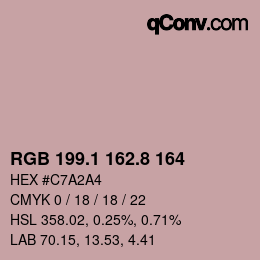 Color code: RGB 199.1 162.8 164 | qconv.com