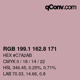Color code: RGB 199.1 162.8 171 | qconv.com