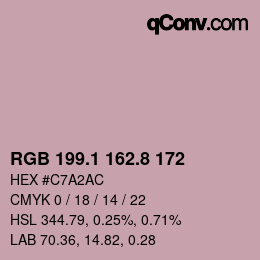 Color code: RGB 199.1 162.8 172 | qconv.com